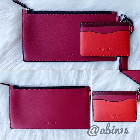 NWT Coach SLG Trio in Colorblock Leather - Picture 3 of 9
